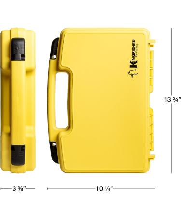 Kingfisher Large Yellow Fly Fishing Boat Box - Foam A & D | Best Fly Fishing Gear - Buy Online on GoSupps.com