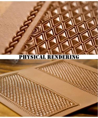 Diamond Stamps 3D Geometric Pattern Leather Stamps - Stainless Steel Set of 4 Stamping Tools (LX1-2) - Buy Online on GoSupps.com