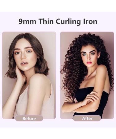 3/8 Inch Ceramic Curling Iron Wand for All Hair Types - Adjustable Temperature & Heat Resistant Glove Included - Perfect for Short & Long Hair - Buy Online on GoSupps.com