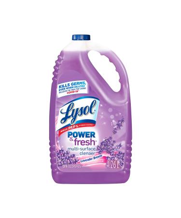 Lysol All Purpose Cleaner Power & Fresh Multi-Surface Cleaner Lavender Breeze Kills germs even when diluted 4.26L