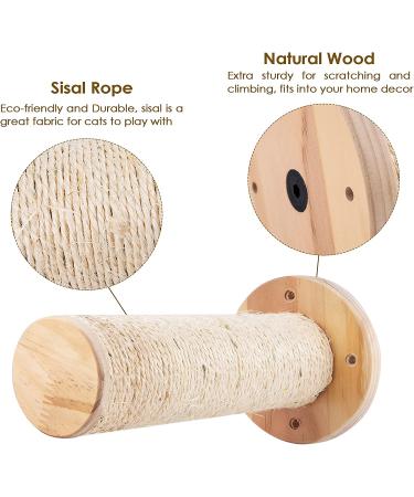 XIDAJIE Cat Wall Shelf - Wall-Mounted Furniture with Sisal Rope Scratching Steps for Climbing and Playing - Buy Online on GoSupps.com