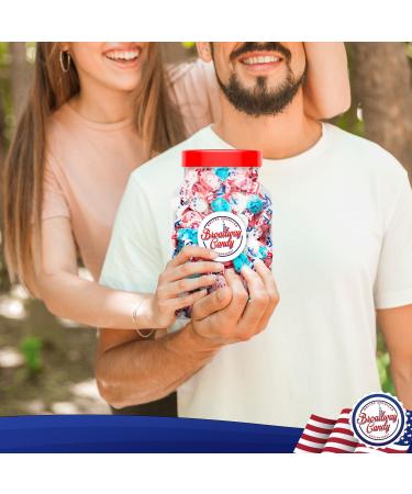 Broadway Candy Sweets Jar 800g - All American Salt Water Taffy - Individually Wrapped American Sweets - Bite Sized Candy Treats - Buy Online on GoSupps.com