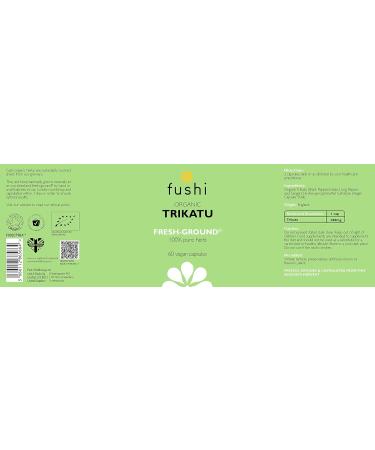 Fushi Organic Trikatu Capsules 60 Caps - Digestion & Metabolism Booster | Vegan & Ethical | Made in UK - Buy Online on GoSupps.com