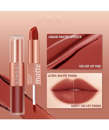 Kuailego Nude 2-In-1 Matte Lipstick & Liquid Lipstick Duo - Long Lasting Waterproof Velvet Lip Gloss (L09) - Buy Online on GoSupps.com