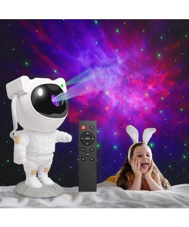 Tellegante Astronaut Galaxy Star Projector Starry Night Light Astronaut Projector with Nebula Timer & Remote Control Bedroom and Ceiling Projector for Children and Adults