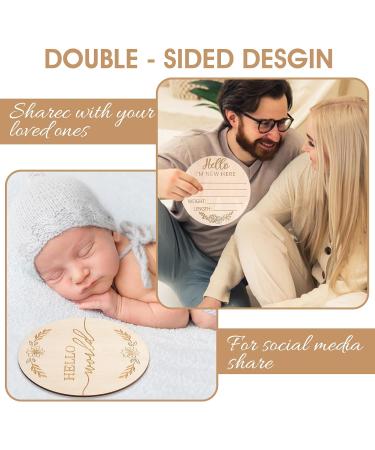 Ouligay Wooden Baby Announcement Sign - Hello World - Birth Announcement Prop for Newborns - 5.83 Inch - Buy Online on GoSupps.com