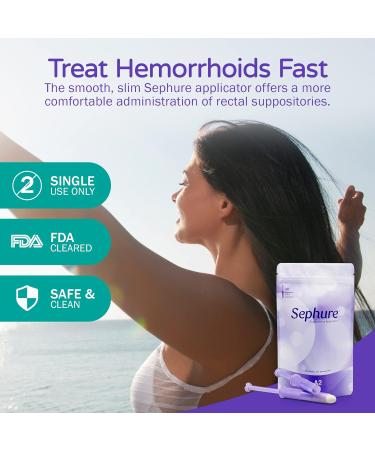 Sephure Easy-to-Use Suppository Applicator for Men & Women - Disposable, 10-Count, Size A2 - Buy Online on GoSupps.com