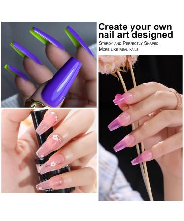 Beautilux 552 PCS Coffin Nail Tips - Medium Transparent Gel Nails Soft Full Cover for Home & Studio Manicure - Buy Online on GoSupps.com