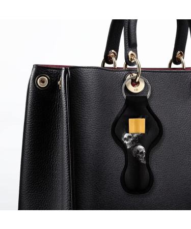 Poceacles Neoprene Clip On Lip Gloss Keyring with Wrist Strap Lip Balm Organizer (Black) - Buy Online on GoSupps.com