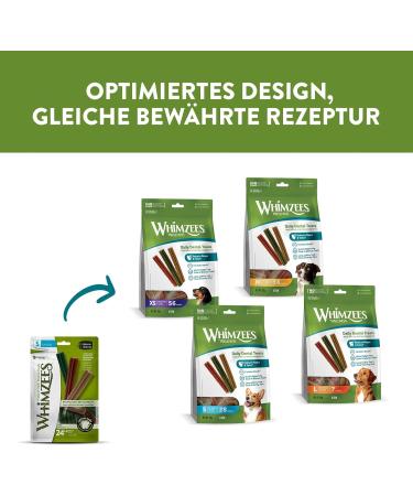 Whimzees by Wellness Stix - Natural Grain-Free Dental Care Snacks for Medium Dogs | 14 Pieces (420g) - Buy Online on GoSupps.com