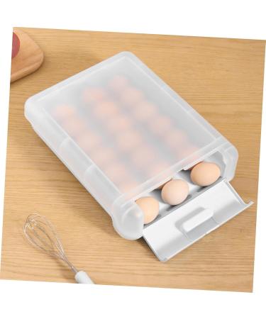 Drawer Refrigerator Egg Drawer-type Supply Tray Accessory Household Storage Fridge re-usable White 33X25X8cm - Buy Online on GoSupps.com