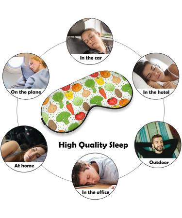 Cute Funny Vegetables Sleep Mask for Women | Adjustable Eye Shade with Elastic Strap for Comfortable Sleeping - Buy Online on GoSupps.com