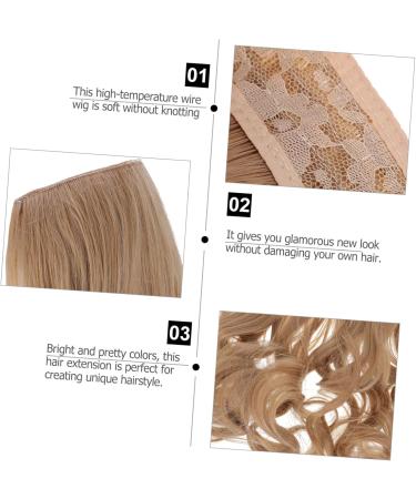 minkissy extension hair clips front lace hair piece hairpin wave hair clips for curls hairpiece wig clip invisible props girl fishing line bangs Hair piece scroll curly wig with bangs 40x16x0.6cm 27/613# - Buy Online on GoSupps.com