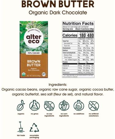 Dark Brown Butter Chocolate Bar 12 Pack - Buy Online on GoSupps.com