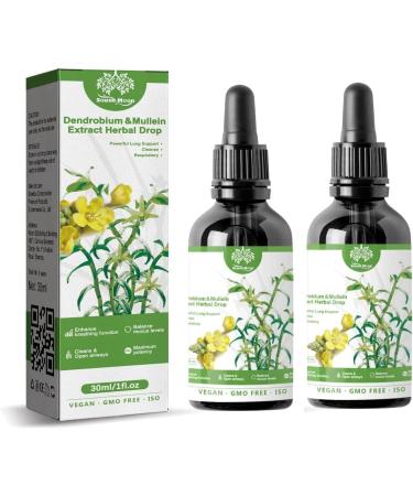 Clearbreath Dendrobium & Mullein Extract - Powerful Lung Support & Cleanse & Respiratory Herbal Lung Health Essence Dendrobium Mullein Extract Herbal 2PC