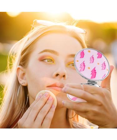 6 Pink Preppy Compact Mirrors for Purse - Double Sided Makeup Mirror - Travel Friendly - Buy Online on GoSupps.com