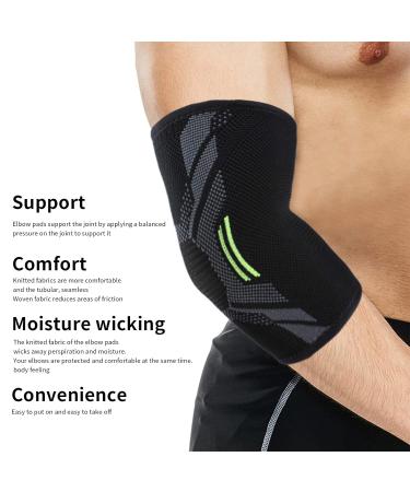 Amtrak Elbow Support Brace 2Pcs XL- Anti-Slip Compression Sleeves for Tennis & Golfers Elbow, Arthritis, Weightlifting, Joint Pain Relief - Moisture Wicking - Men & Women - Buy Online on GoSupps.com