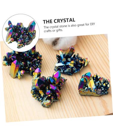 COHEALI 6 Pcs Colorful Crystal Clusters Fish Tank Decorations Meditation Crystals and Stones Crystal Gems Colorfulx3pcs 3X3CMx3pcs - Buy Online on GoSupps.com