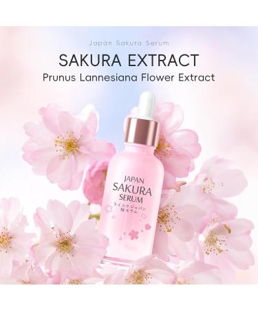 S rum visage fleur de cerisier Soin de la peau pour taches sombres peau du visage teint in gal ridules pores peau s che anti- ge et peau S rum facial pour femme pour une peau claire lisse - Buy Online on GoSupps.com