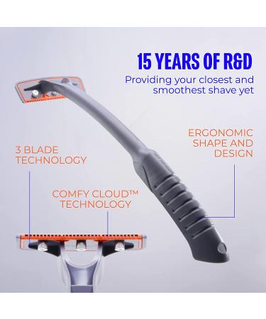 BRO SHAVER Back Shaver for Men - DIY Back & Body Hair Trimmer | Wet or Dry Shaving | Double Edge Razor Blades | 15 Blades Included - Buy Online on GoSupps.com