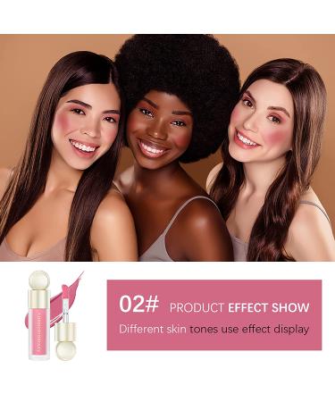 Natural Matte Finish Liquid Blush - Dewy Cheek Tint (2#) - Lightweight & Moisturizing - Buy Online on GoSupps.com