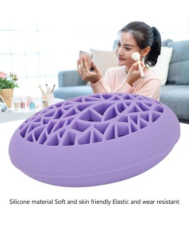 DAUZ Makeup Brush Rack & Cleaning Mat - Ergonomic Reusable & Portable for Women (Purple) - Perfect for Home Use - Buy Online on GoSupps.com