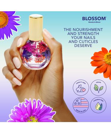 Blossom Heavenly Hemp Honeysuckle Cuticle Oil 0.42 fl oz - Moisturizing Strength with Real Flowers - Made in USA - Buy Online on GoSupps.com