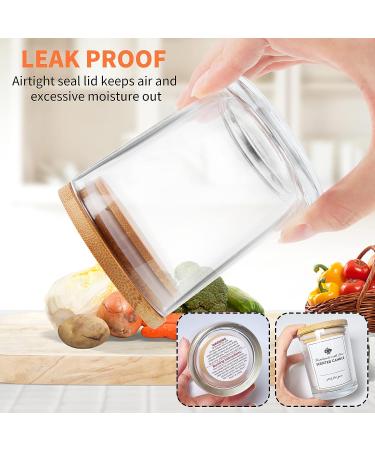 15 Pack Clear Candle Glass Jars with Bamboo Lids - 7oz Empty Candle Containers - Sticky Labels Included - Dishwasher Safe - Bulk Packaging - Buy Online on GoSupps.com