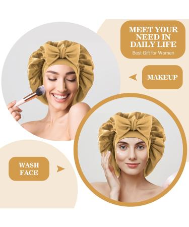 Abeillo Silk Sleep Bonnet - Adjustable Satin Cap for Women - Soft Elastic Band - Gold - Buy Online on GoSupps.com