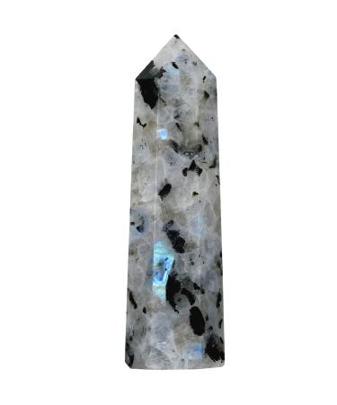 Rainbow Moonstone Crystal Towers ~ Natural Healing Crystal Point Obelisk for Reiki Healing and Crystal Grid (2