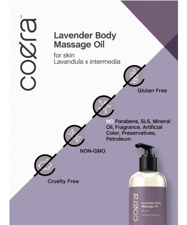 Buy Lavender Massage Oil - 8 fl oz | Paraben-Free SLS-Free & Fragrance-Free | Moisturizing Body Oil for Skin | International Shipping Available - Buy Online on GoSupps.com