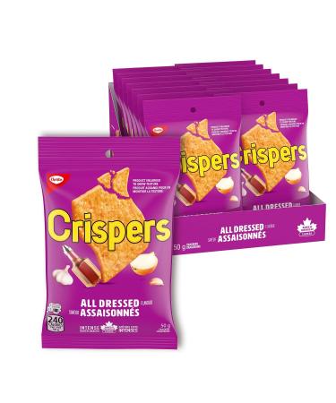 Crispers All Dressed Flavour School Snacks Is It a Chip or a Cracker 50 g (Pack of 14) All Dressed 50 g (Pack of 14)