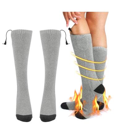 CHICIRIS Quick Drying Electric Heat Socks - Thicken Heating Stockings for Cold Weather - Gray - Buy Online on GoSupps.com