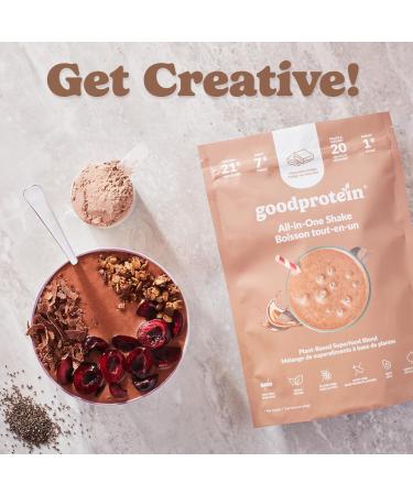Good Protein Vegan Plant-based Protein Powder 100% Natural Non-GMO Dairy-free Gluten-free Soy-free No Added Sugar and Nothing Artificial. Chocolate Fudge All-in-One Shake 440 grams Chocolate Fudge 440 g - Buy Online on GoSupps.com