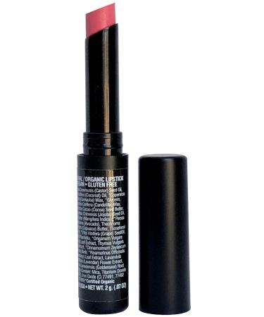 Mom's Secret Natural Lipstick Organic Vegan Gluten Free Cruelty Free Slim Package Made in the USA 0.07 oz. (Precious Pink Shimmer) Precious Pink (Shimmer)