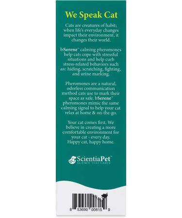 Serene Pheromone + Catnip Calming Spray 60ml | Reduce Stress & Anxiety in Cats | Fast-Acting Solution for Hiding, Scratching & Fighting | Ideal for Home, Travel, Vet Visits, Thunder & Fireworks | 440223 - Buy Online on GoSupps.com