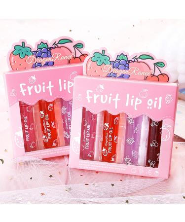 KTouler 4 Pcs Fruit Lip Oil Set - Moisturizing & Hydrating Lip Gloss Kit for Women - Buy Online on GoSupps.com