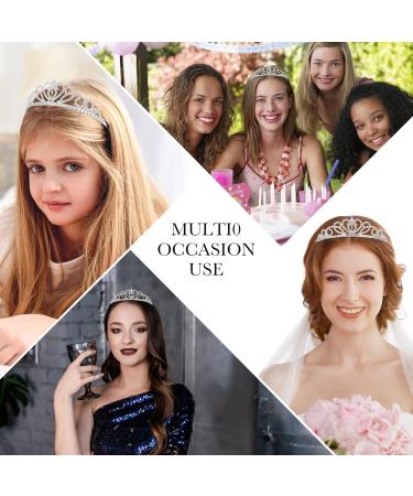 FRCOLOR Crystal Crowns and Tiaras 2 Pack - Elegant Princess Tiara Set for Birthdays, Weddings, and Proms - Buy Online on GoSupps.com