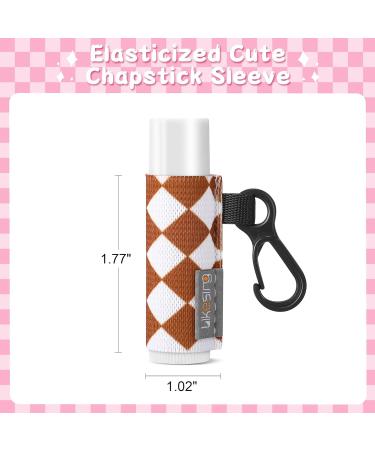 Chapstick Holder Keychain | Checkerboard Lip Balm Sleeve Pouch with Clip | Fits Standard Lip Balm | Perfect Gift for Women Girls Boys & Men - Buy Online on GoSupps.com