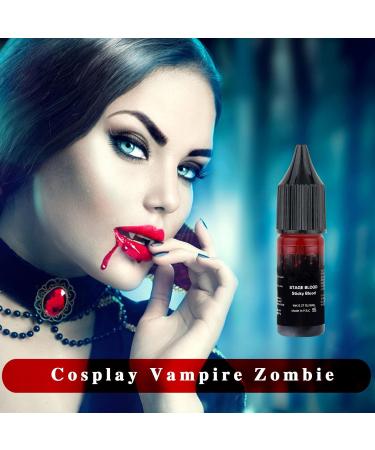Mysense Washable Fake Blood 0.27 oz | Edible & Realistic Effect for Halloween Cosplay SFX | Zombie Vampire Makeup with Dripping Stage Blood Effect - Buy Online on GoSupps.com