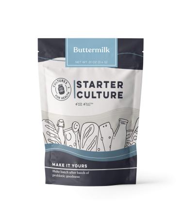 Cultures For Health Buttermilk Starter Culture | Create Batch After Batch Of Heirloom Style Buttermilk | Add To Your Pancake Mix To Be Fluffier | Tangy, Creamy, Probiotic Rich | Non-GMO, Gluten Free