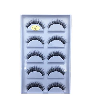 UAMOU 10/50 Boxes 37 Style 5 Pairs Natural 3D False Eyelashes Makeup Fake Eye Lashes Faux Cils Make Up Beauty Maquillaje Cheerfully (Color : 5Pairs X01 Size : 20 Boxes 100Pairs)
