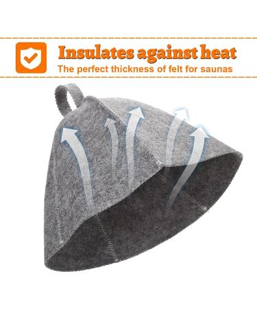 Saunaut 3-Piece Sauna Caps for Men & Women | Heat Protective Bath & Shower Accessories - Buy Online on GoSupps.com