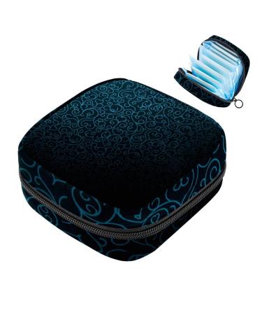 Women's napkin storage bag with ornament pattern portable menstrual cup pocket with zipper for teenagers girls women women