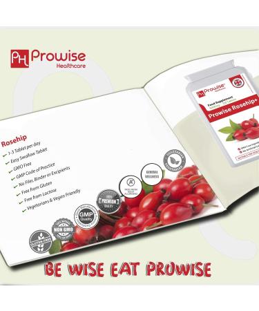 Rosehip+ 5000mg 120 Vegan Tablets | High Strength Joint Support Supplement | 4 Months Supply | Made in UK by Prowise Healthcare - Buy Online on GoSupps.com