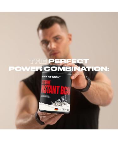 Buy Body Attack Instant BCAA 500G - Natural Vegan Amino Acids for Muscle Building - Sugar-Free L-Leucine - Made in Germany | International Shipping - Buy Online on GoSupps.com