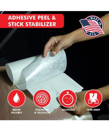 Superpunch White Adhesive Peel & Stick Tear Away Stabilizer - 8 x 25 Yards Roll | Made in USA | Machine Embroidery Backing | SuperStable 2.0 oz - Buy Online on GoSupps.com