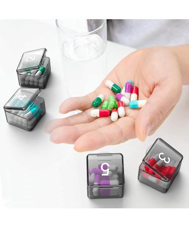 30-Day Monthly Pill Organizer Box - Squeeze to Open, Large Compartments, Portable Travel Case - Black - Buy Online on GoSupps.com
