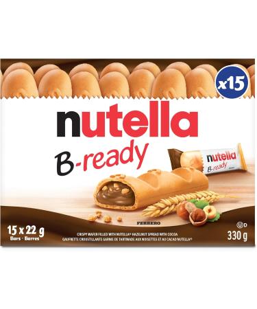 NUTELLA B-READY Snack Bars Crunchy Wafer Filled With Delicious NUTELLA 15 bars pack 330g Nutella B-ready 15 Pack - Buy Online on GoSupps.com