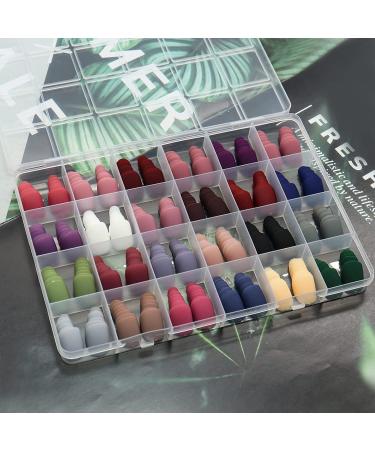 576Pcs Matte Short Press on Nails | Full Cover Acrylic False Nails - 24 Color Options | Nail Salon Art DIY for Women - Buy Online on GoSupps.com